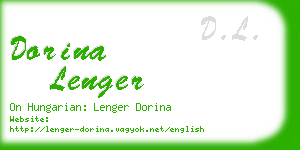 dorina lenger business card